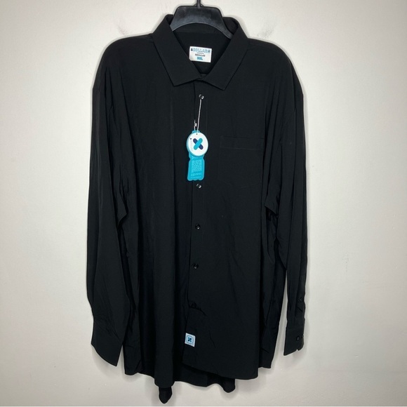 NWT & Collaro black button down shirt made from recycled material size 3X - Picture 1 of 9